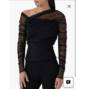 Elegant Black Off-Shoulder Blouse